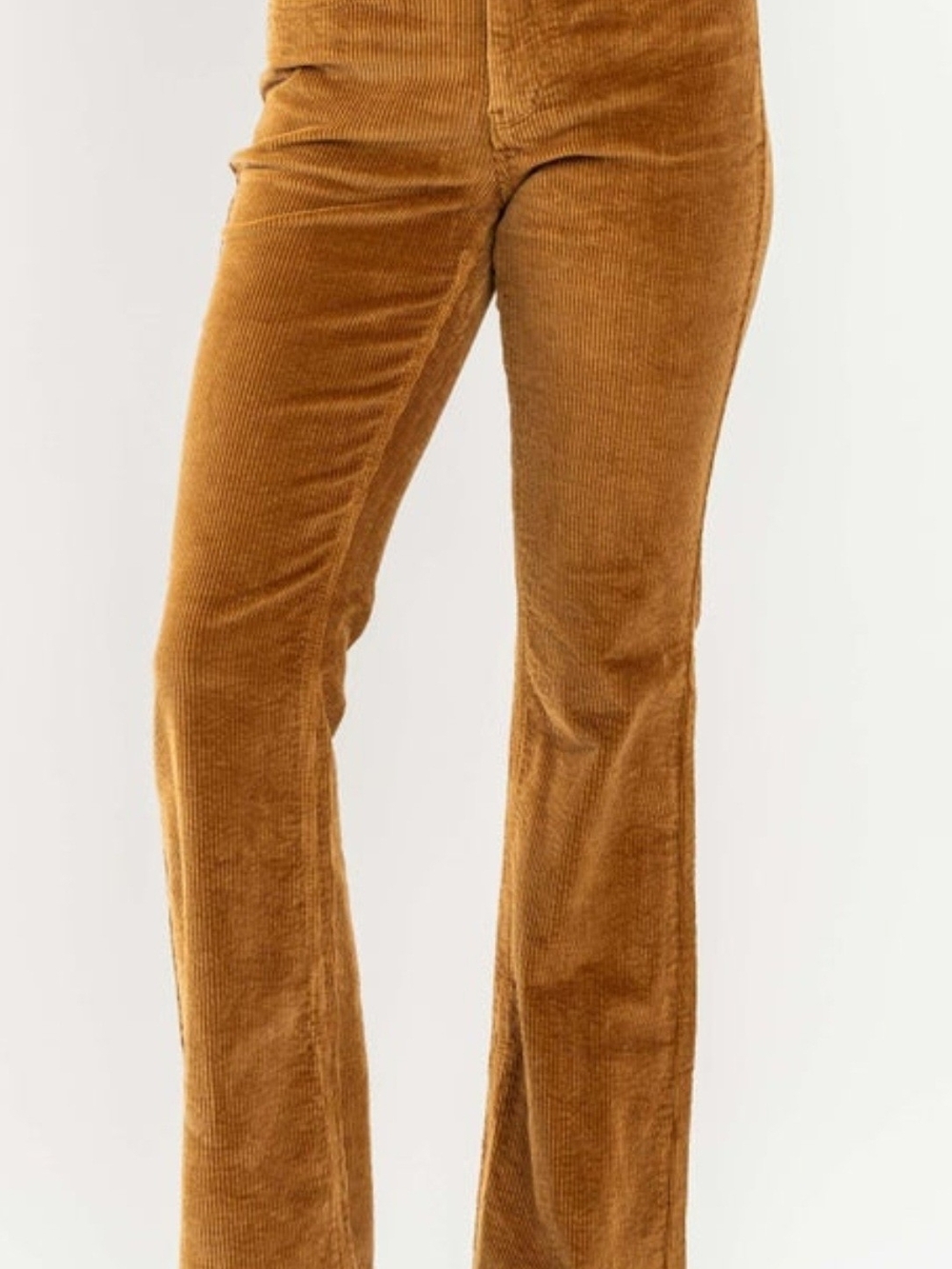 New Judy Blue Mid Rise Camel Brown Overdyed Corduroy Bootcut Jeans Pants Size 13